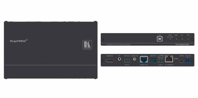 Emetteur/Récepteur HDMI sur paires torsadées HD BASE T Kramer avec câble de 60 m