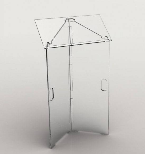 Location Pupitre plexiglass sans micro