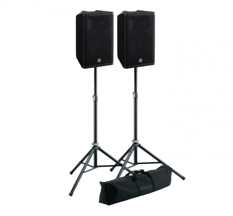 Système amplifié 2 YAMAHA DXR10 avec pieds