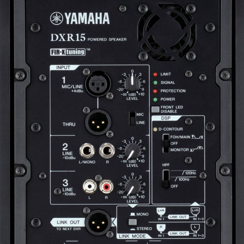 Système amplifié 2 YAMAHA DXR15 avec pieds