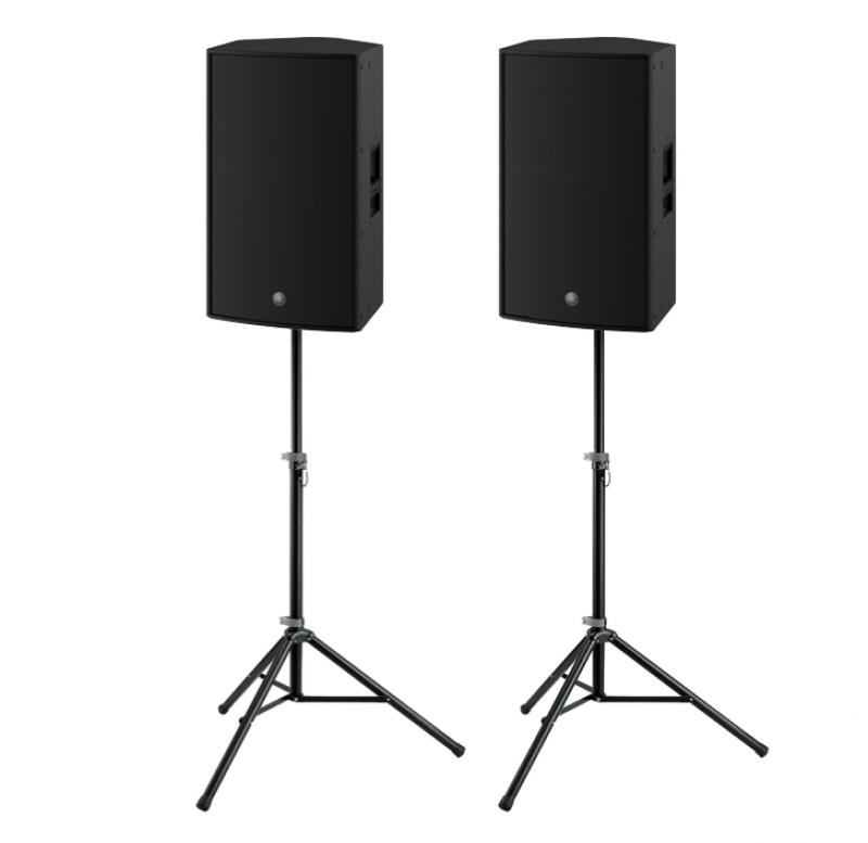 Système amplifié 2 YAMAHA DZR15 avec pieds près de lyon