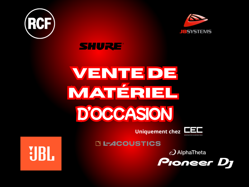 Cherche matériel d'occasion en sonorisation événementiel